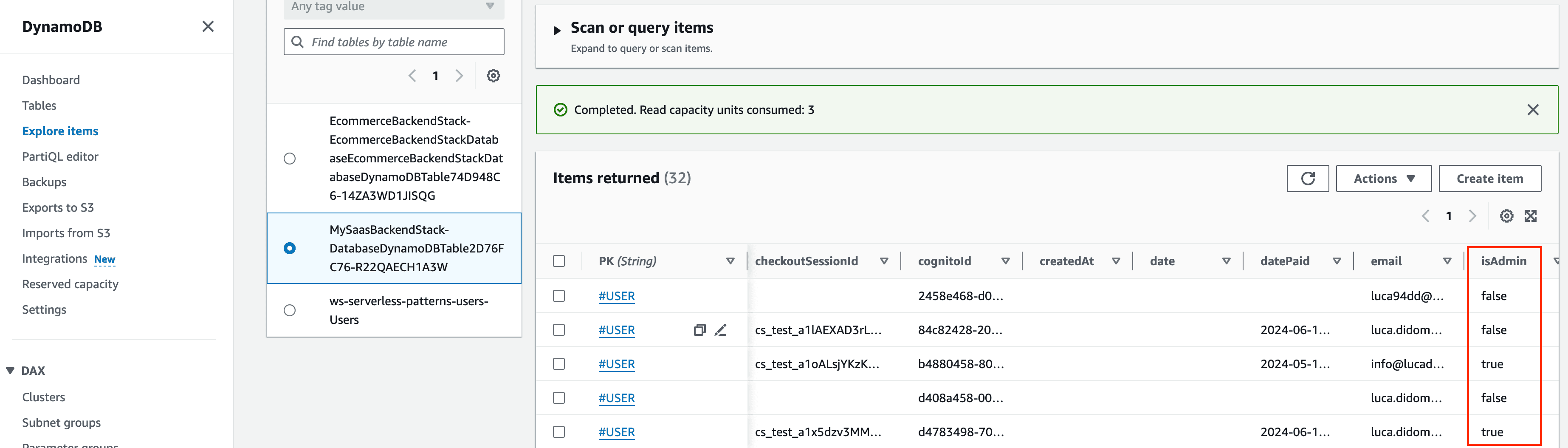 DynamoDB Table